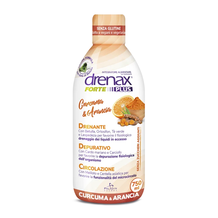Drenax Forte Plus Curcuma e Arancia Integratore per il Microcircolo 750 ml