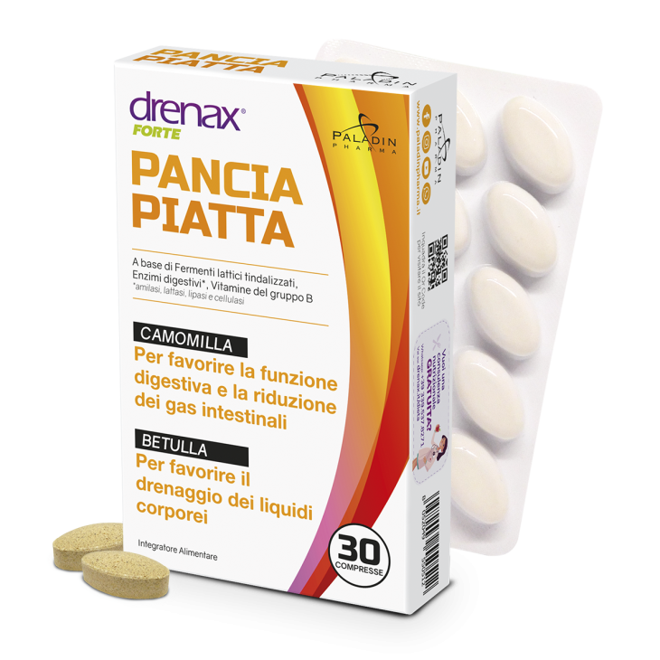 Drenax Forte Pancia Piatta Integratore Contro i Gas Intestinali 30 compresse