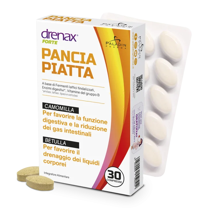 Drenax Forte Pancia Piatta Integratore Contro i Gas Intestinali 30 compresse