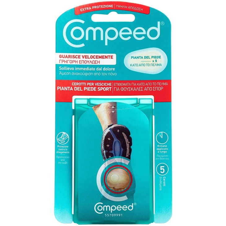 Compeed Cerotti Per Vesciche Pianta Piede Sport 5 Pezzi