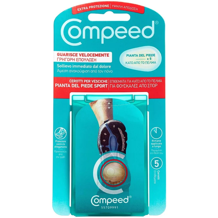 Compeed Cerotti Per Vesciche Pianta Piede Sport 5 Pezzi