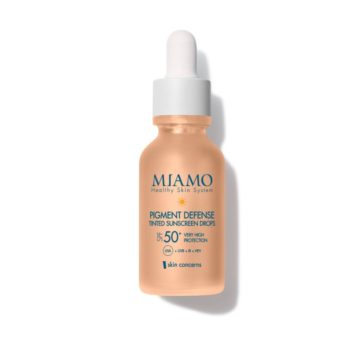 Miamo Pigment Defense Tinted Sunscreen Drops SPF 50+ Siero Protezione Solare Viso 30 ml
