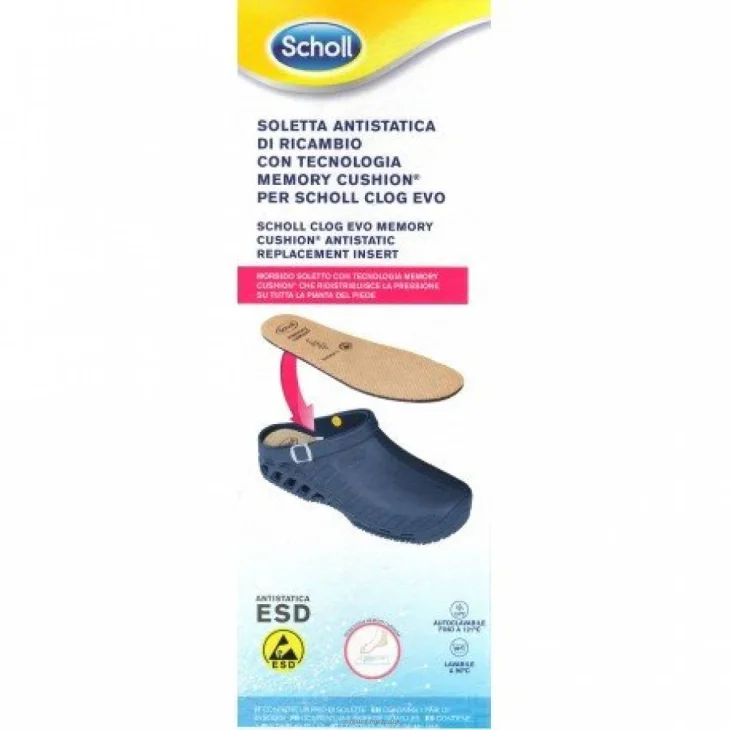 Scholl Soletta Con Tecnologia Memory Cushion Per Clog Evo Misura 44-45