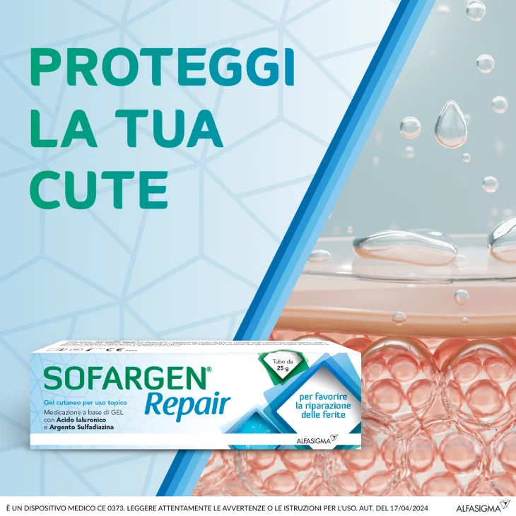 Sofar Sofargen Gel Medicazione Acido Ialuronico E Argento Sulfadiazina Tubetto 25 G