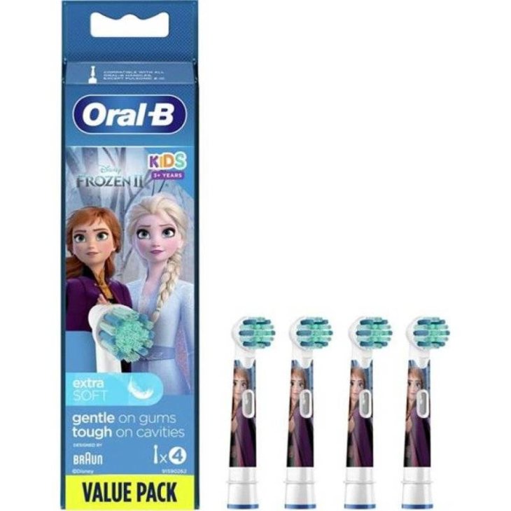 Oral B Kids Frozen II Testine Per Spazzolino Elettrico 4 Pezzi