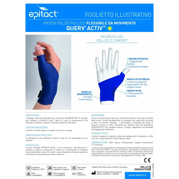 Epitact Querv’Activ Tendinite Di De Quervain Tutore Polso/Pollice Sinistro Medium