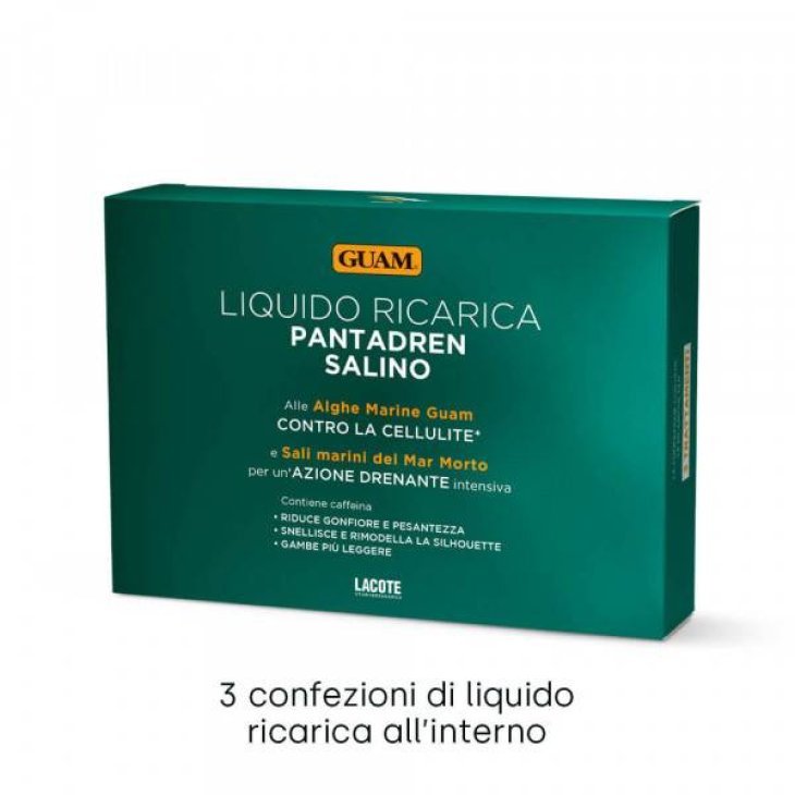 Guam Ricarica Pantadren Salino Drenante Intensivo 3 Buste Liquido 100 ml