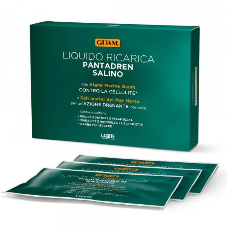 Guam Ricarica Pantadren Salino Drenante Intensivo 3 Buste Liquido 100 ml