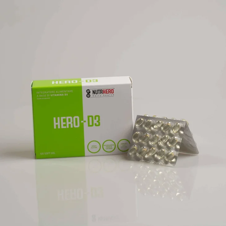 Nutrhero HERO D3 Integratore Vitamina D3 120 capsule Softgel