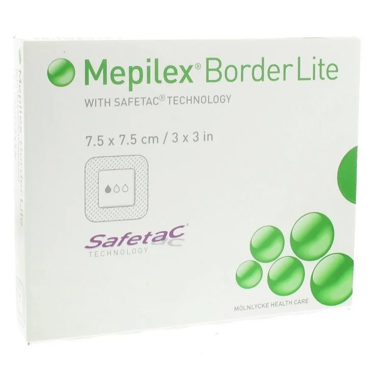 Mepilex Border Lite Medicazione Assorbente 7,5 x 7,5 cm 5 pezzi