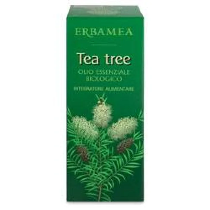 Erbamea Tea Tree Olio Essenziale Bio Integratore Prime Vie Respiratorie 10 ml