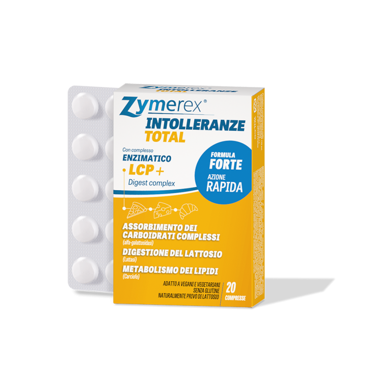 Zymerex Intolleranze Total Integratore per Digerire Carboidrati, Lattosio e Lipidi 20 compresse