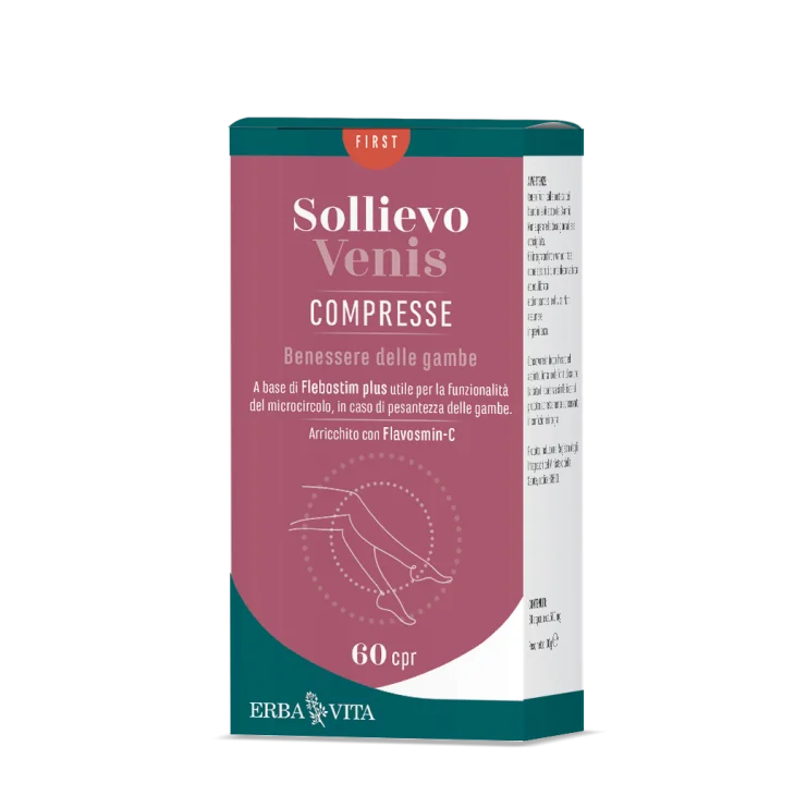 Erba Vita Sollievo Venis Integratore Gambe Gonfie 60 compresse
