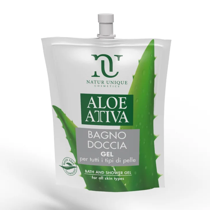 Natur Unique Aloe Attiva Bagno Doccia Formato da viaggio da 100 ml