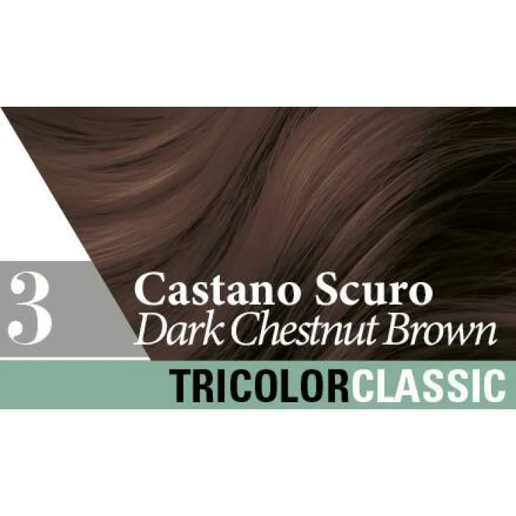 Specchiasol Tricolor Classic Colorazione Permanente per Capelli Tonalità 3 Castano Scuro