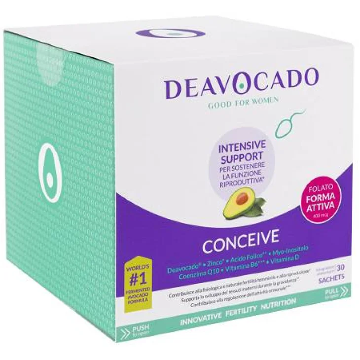 Deavocado Conceive Intensive Support per Sostenere la Funzione Riproduttiva 30 bustine