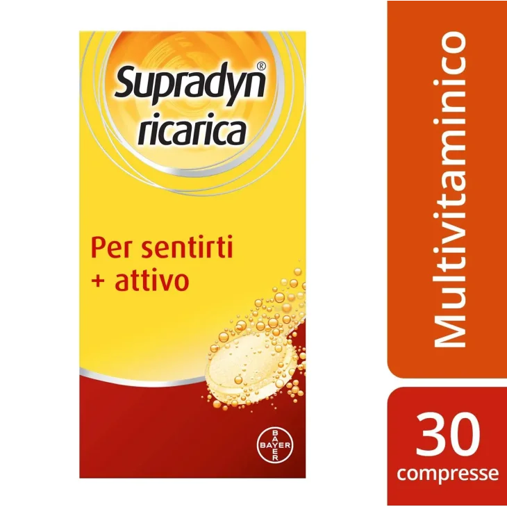 Supradyn Ricarica Compresse Effervescenti Integratore di Vitamine e Minerali 30 compresse