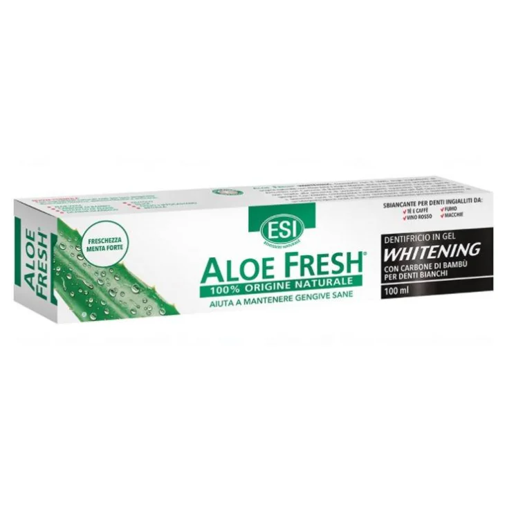 Esi Aloe Fresh Whitening Dentifricio Sbiancante con Carbone Naturale 100 ml