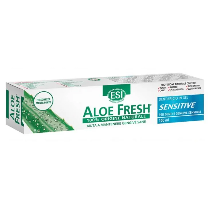 Esi Aloe Fresh Sensitive Dentifricio per Denti e Gengive Sensibili 100 Ml