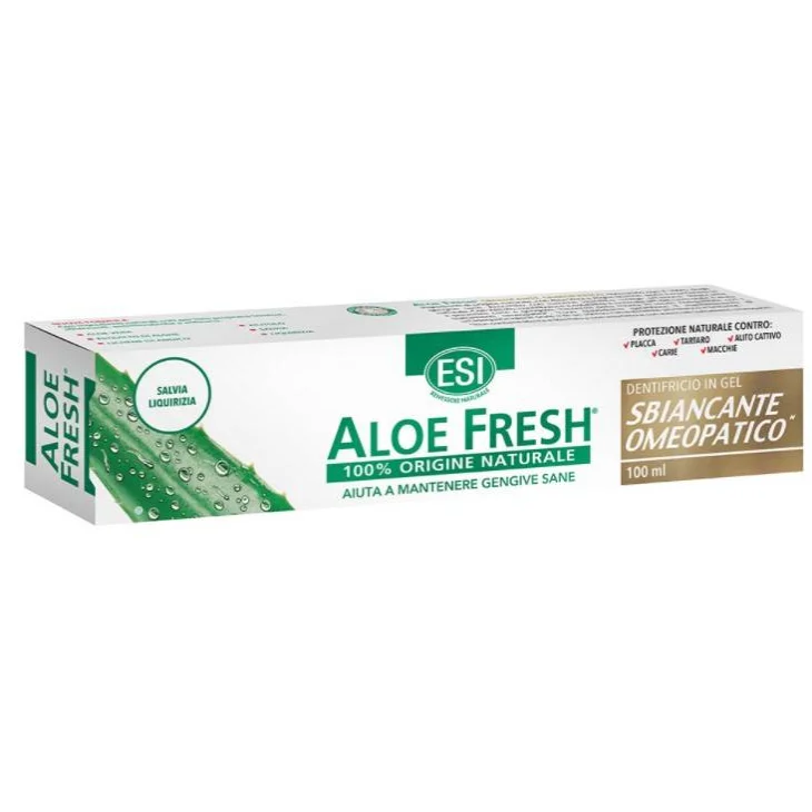 Esi Aloe Fresh Dentifricio Sbiancante Omeopatico all'Aloe Vera 100 ml