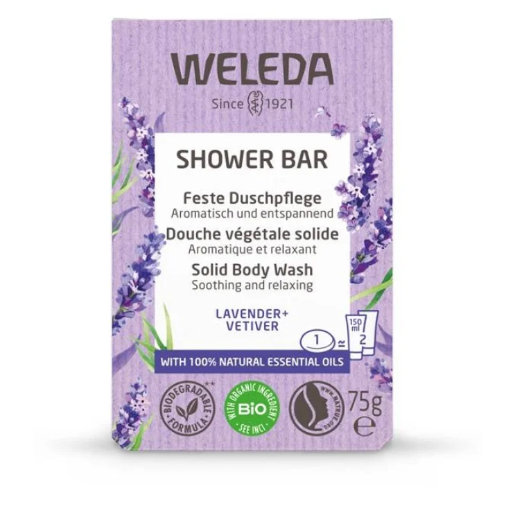 Weleda Bagno Doccia Solido 100% Naturale Lavanda + Vetiver 75 g