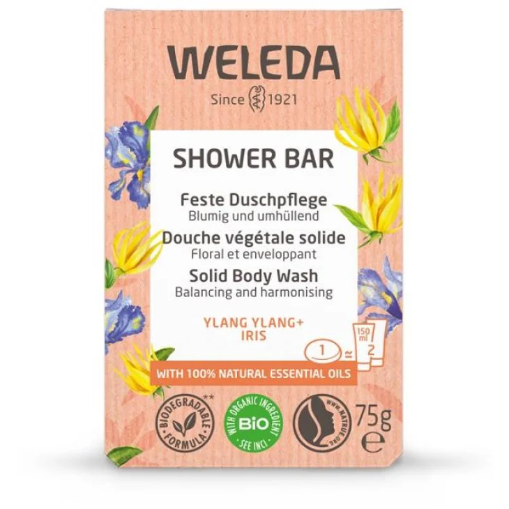 Weleda Bagno Doccia Solido 100% Naturale Ylang Ylang + Iris 75 g
