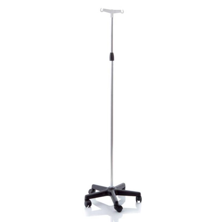 Moretti Skema Asta Flebo in Alluminio Anodizzato Altezza Regolabile 133-230 Cm