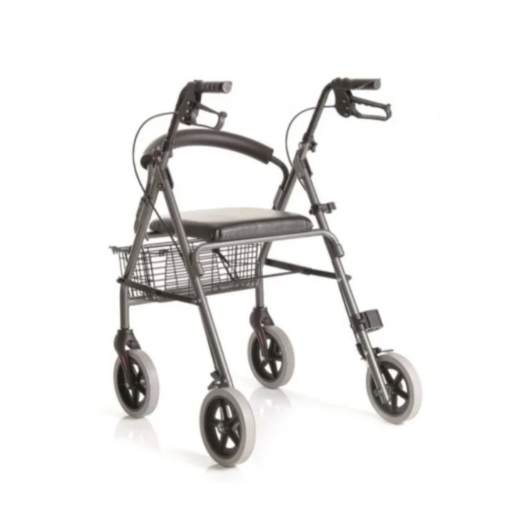 Moretti Mopedia Atlante Deambultore Rollator in Alluminio 4 Ruote con Sedile