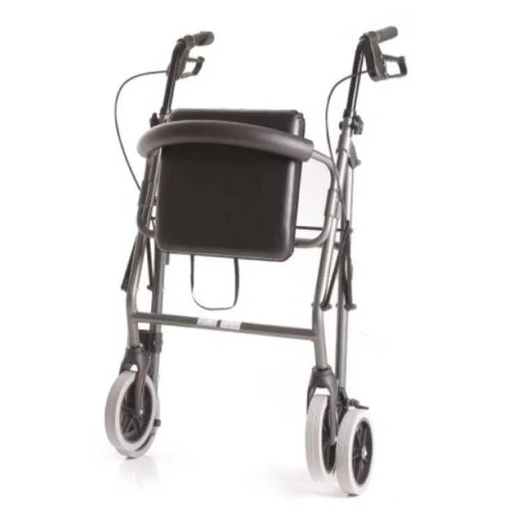 Moretti Mopedia Atlante Deambultore Rollator in Alluminio 4 Ruote con Sedile