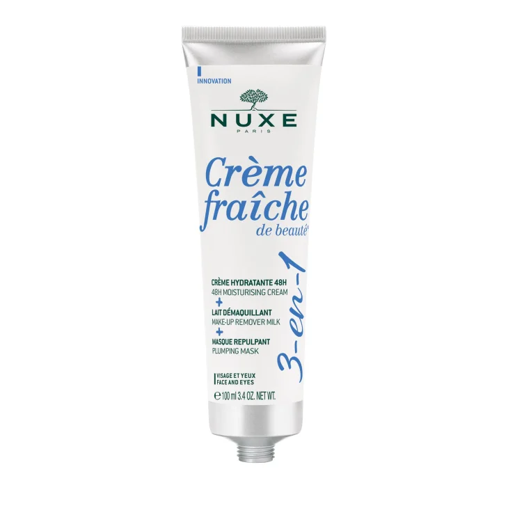 Nuxe Crème Fraîche De Beautè 3-In-1, Idratante 48H, Struccante, Rimpolpante 100 ml