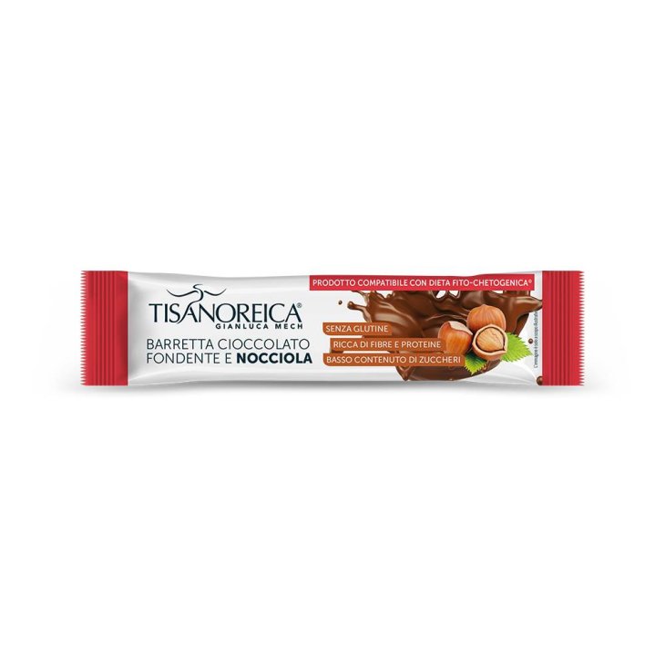 Tisanoreica Barretta Cioccolato Fondente e Nocciola per Dieta Chetogenica 35g