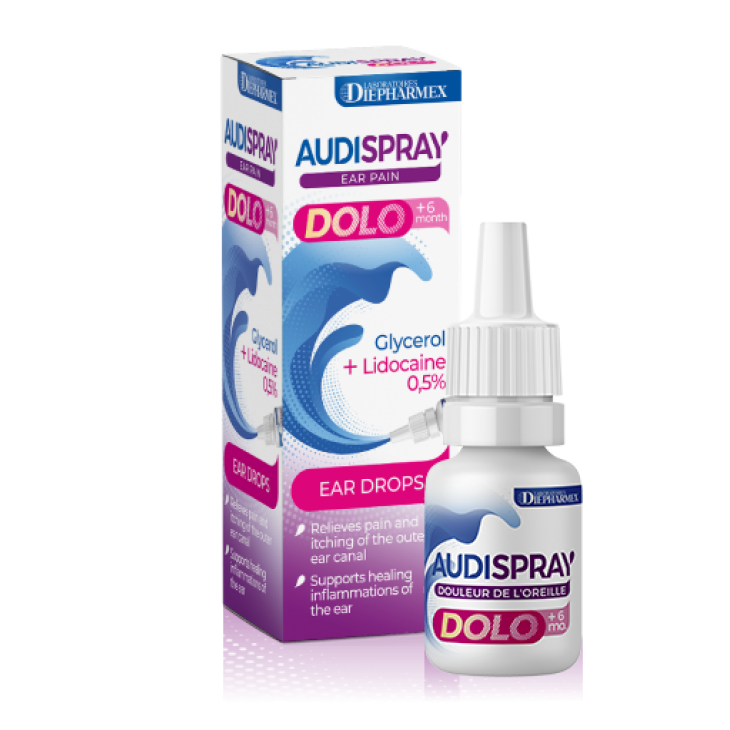 Audispray Dolo +6 Mesi Gocce Auricolari Bambini Per Lenire Il Dolore all'Orecchio 7 g