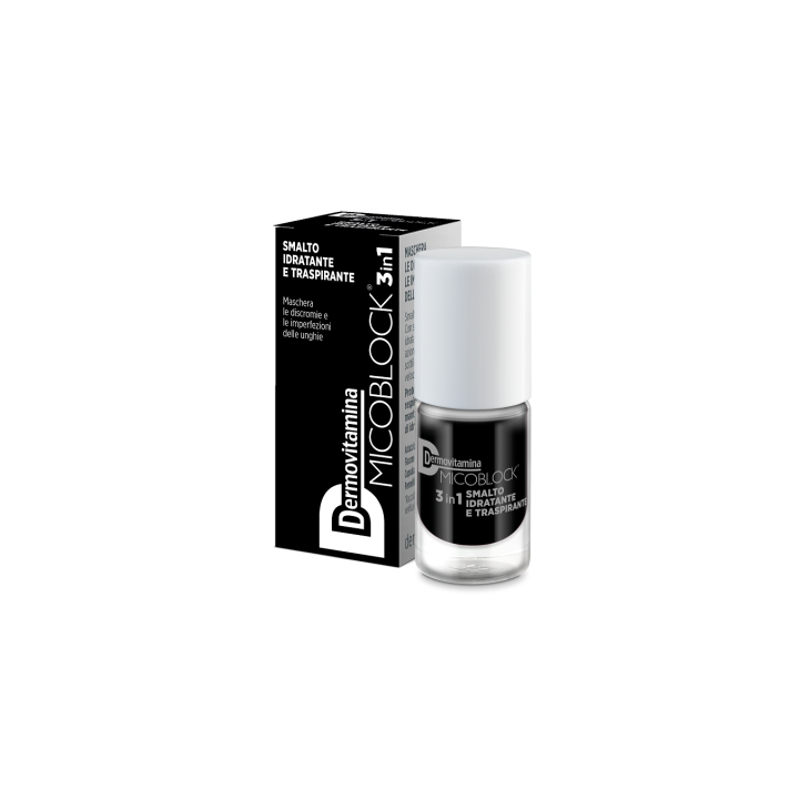 Dermovitamina Micoblock 3In1 Smalto Idratante e Traspirante Nero 5 Ml