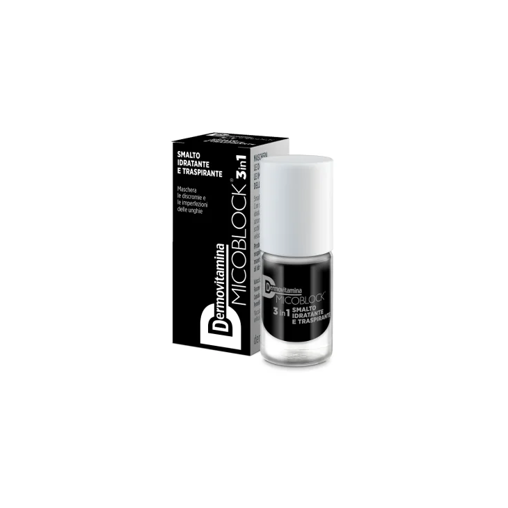 Dermovitamina Micoblock 3In1 Smalto Idratante e Traspirante Nero 5 Ml