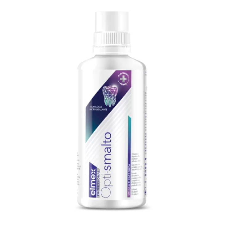 Elmex Collutorio Opti-Smalto Sigilla e Rafforza lo Smalto con Tecnologia Micro-sigillante 400 ml