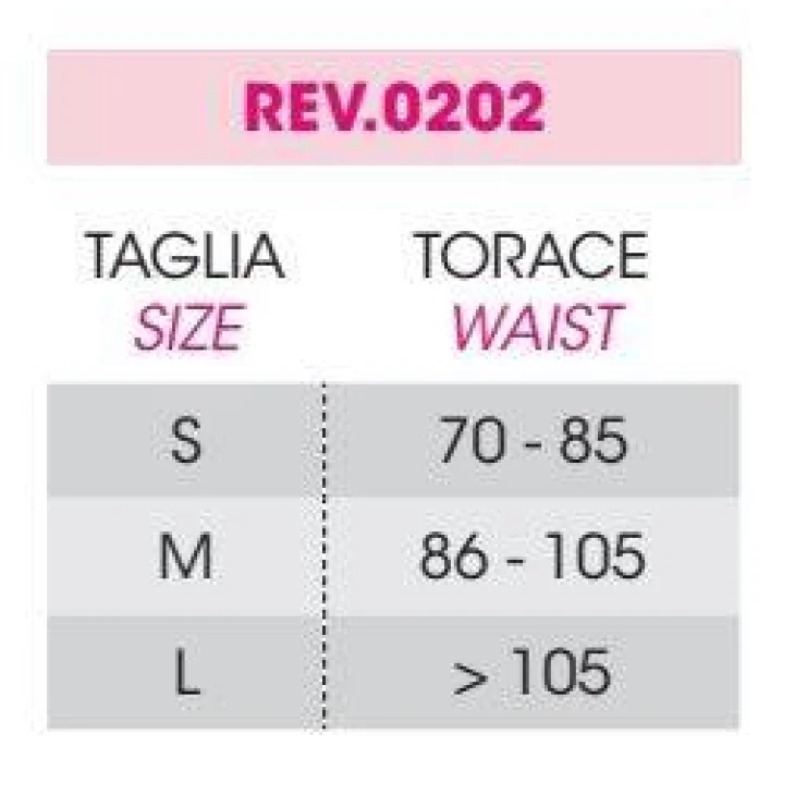 Revee Belt Fascia Elastica Sagomata Post Mastoplastica 0202 White Taglia Medium