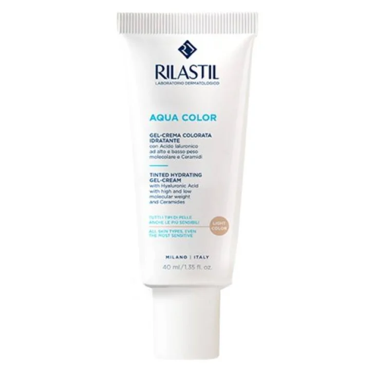 Rilastil Aqua Color Gel-Crema Colorata Idratante Tonalità Light 40 ml