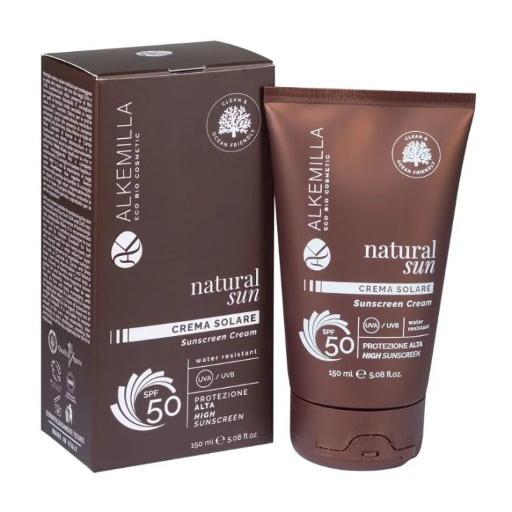 Alkemilla Crema Solare Alta Protezione Spf50+ Viso e Corpo 150 ml
