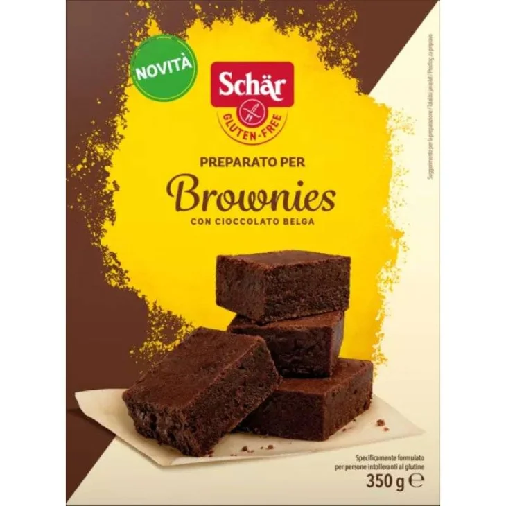 Schar Preparato per Brownies con Cioccolato Belga Senza Glutine 350 g