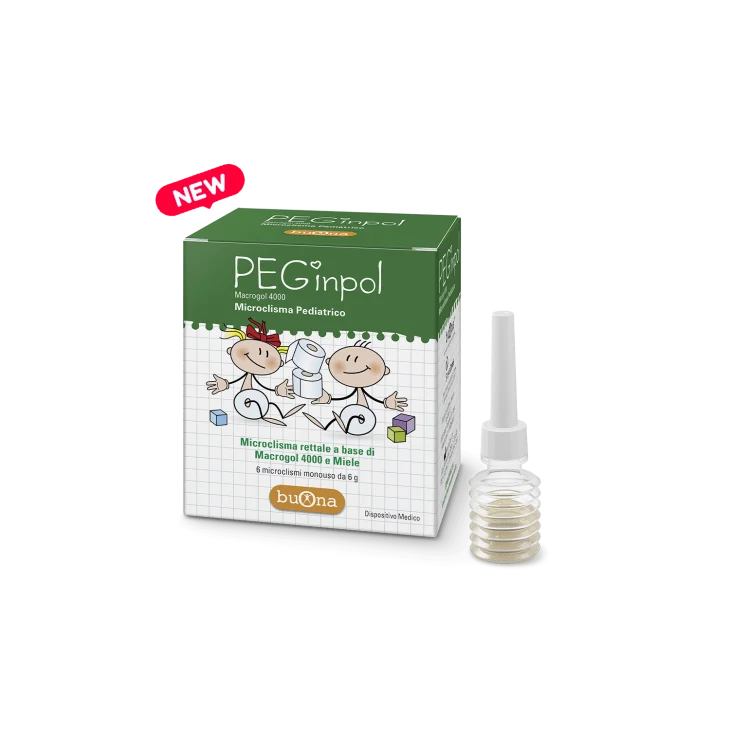PEGinpol Microclisma Pediatrico Contro la Stipsi 6 Microclismi Da 6 g