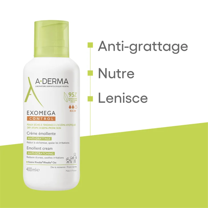 A-Derma Exomega Control Crema Emolliente Lenitiva del Prurito 400 ml
