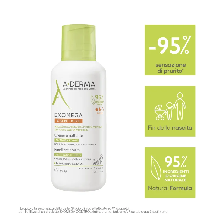 A-Derma Exomega Control Crema Emolliente Lenitiva del Prurito 400 ml
