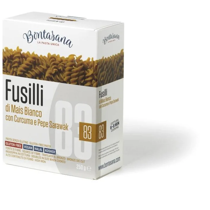 BONTASANA FUSILLI MAIS BIANCO CURCUMA PEPE SARAWAK 250 G