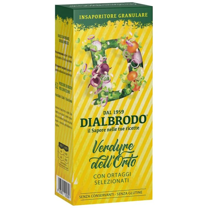 Dialbrodo Verdure dell'Orto Brodo vegetale senza glutine 250 g