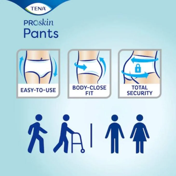Tena ProSkin Pants Super Mutandine Assorbenti per Incontinenza Taglia Medium 10 pezzi