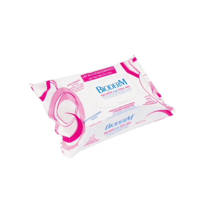 Bioderm Salviette per Igiene Senza Risciacquo Con Total Gen 40 Pezzi