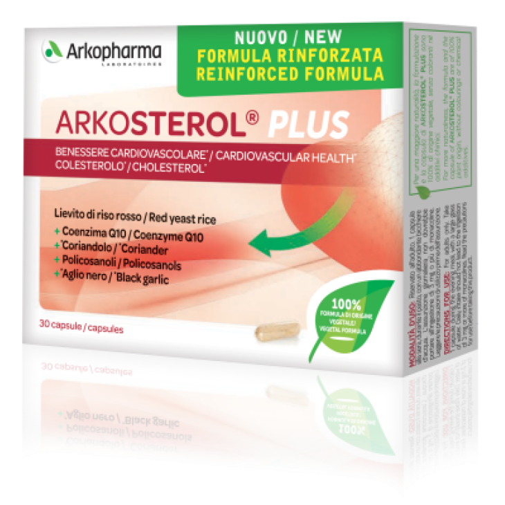 Arkopharma Arkosterol Plus Integratore Naturale Contro il Colesterolo 30 Capsule
