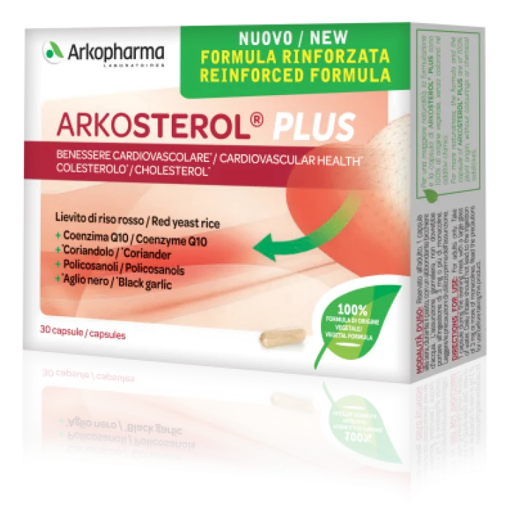 Arkopharma Arkosterol Plus Integratore Naturale Contro il Colesterolo 30 Capsule
