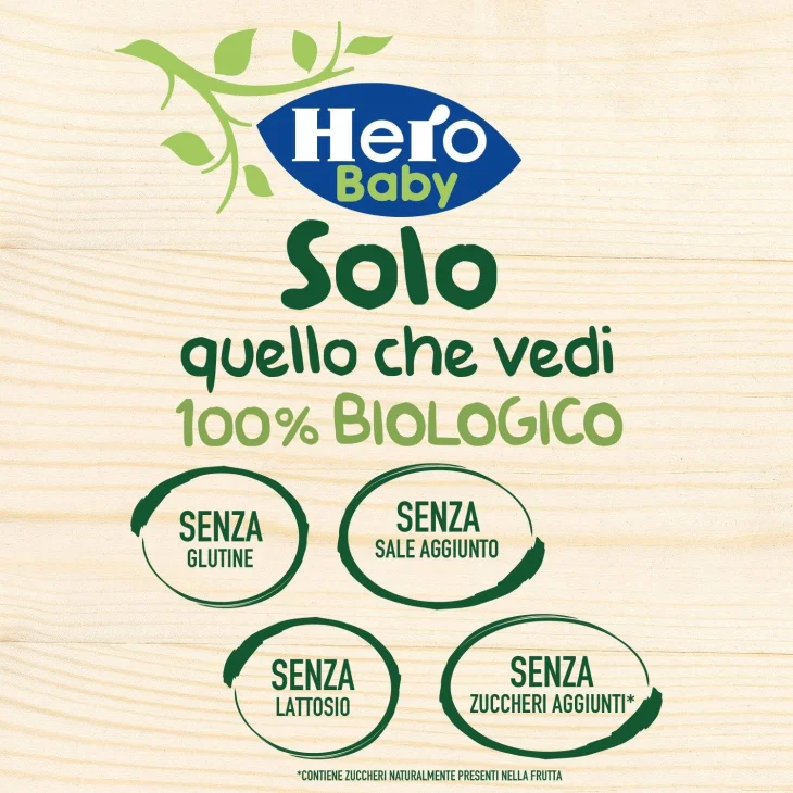 Hero Solo Omogeneizzato Biologico Zucca Lenticchie e Tacchino 190 g