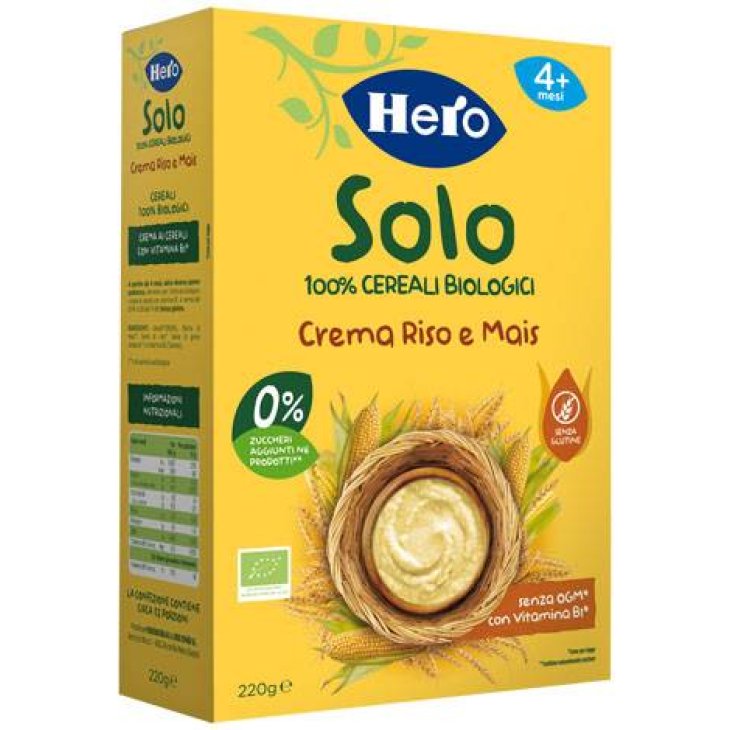 Hero Solo 100% Cereali Biologici Crema Riso e Mais 220 gr